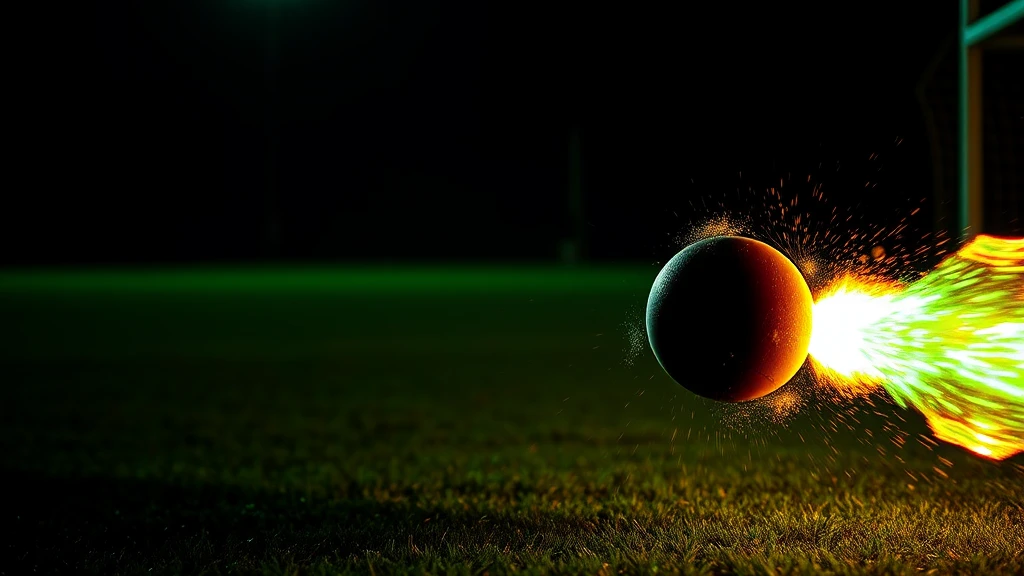 A ball launching out of a training ball machine
