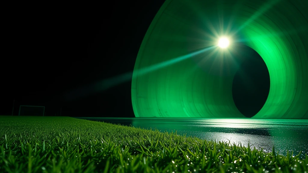 A stadium tunnel with light flooding the exit
