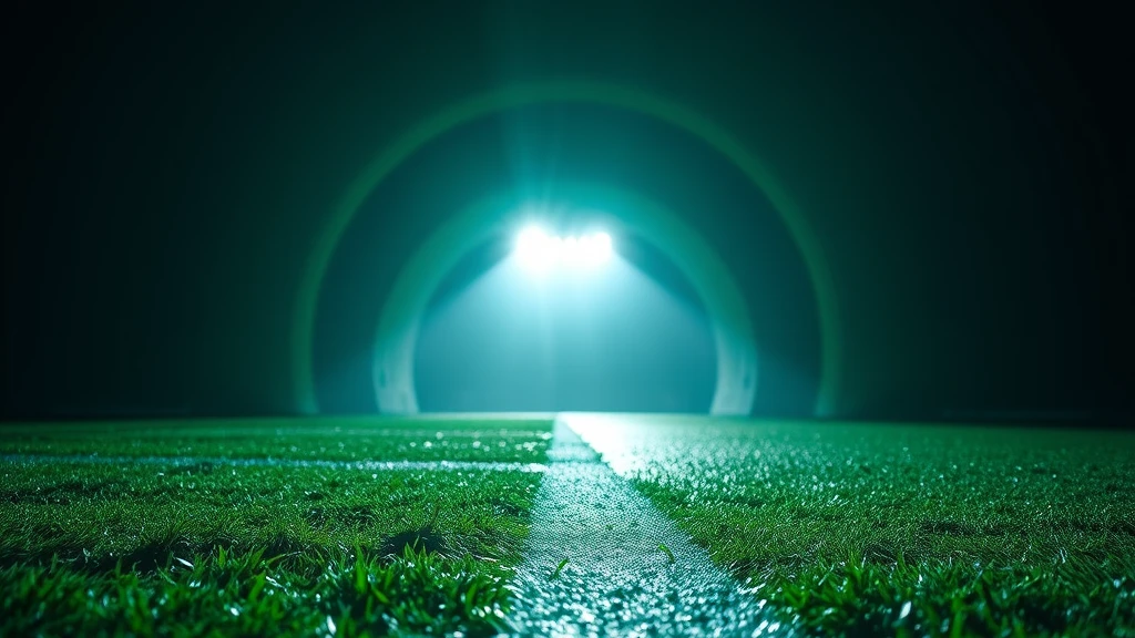 A stadium tunnel with light flooding the exit
